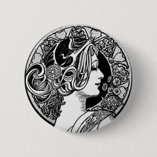 Vintage Kunst Nouveau Button