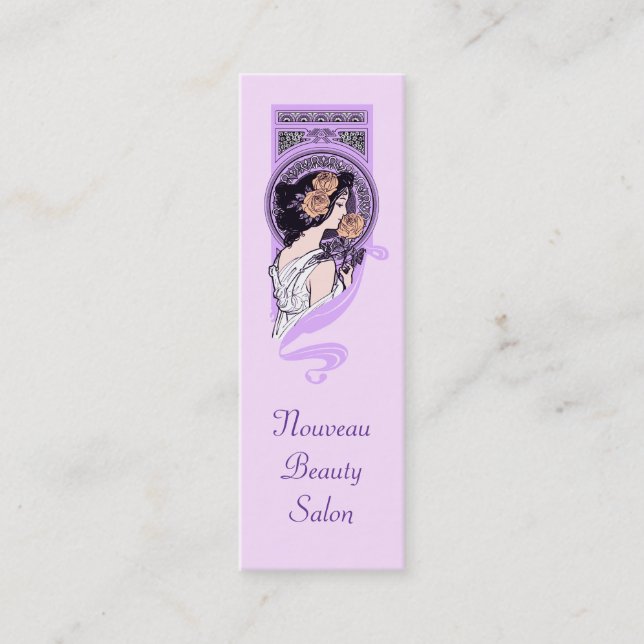 Vintage Kunst nouveau Mini Visitenkarte (Vorderseite)