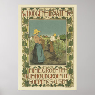 Vintage Kunst Nouveau Plakate - bewirtschaftend