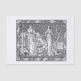 Vintage Kunst Seidenpapier