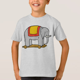 Vintage-Kunst-T-Shirt mit Spielzeugelefanten T-Shirt