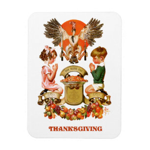 Vintage-Kunst-Thanksgiving-Geschenkmagnete Magnet