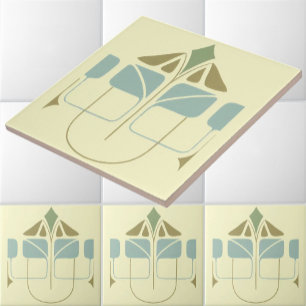 Vintage Kunst und Handwerk Fliese