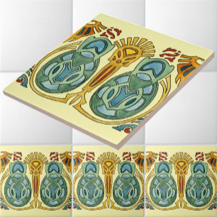 Vintage Kunst und Handwerk Stil 1907 Grenzen Fliese