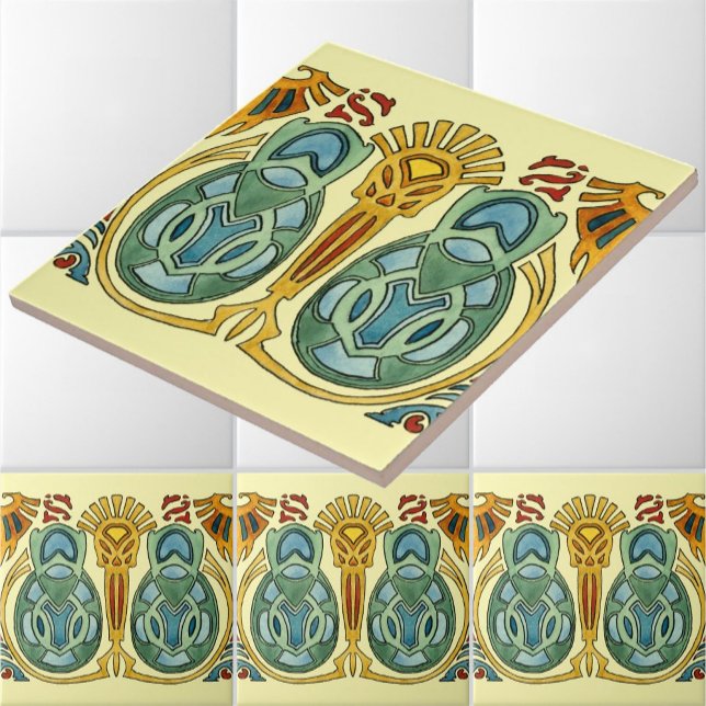 Vintage Kunst und Handwerk Stil 1907 Grenzen Fliese (Von Creator hochgeladen)