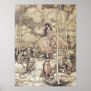 Vintage Kunst von Arthur Rackham Poster