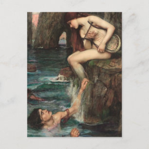 Vintage-Kunst von John William Waterhouse Postkarte