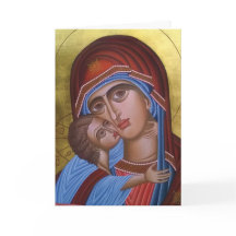 Vintage Kunst von Mary und Baby Jesus