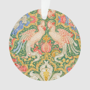 Vintage-Kunst von Walter Crane mit Kakadu und Pfau Ornament