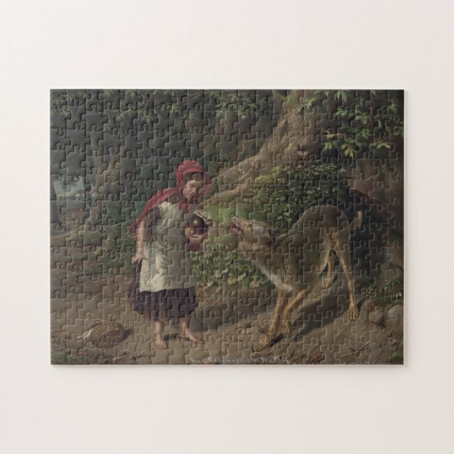 Vintage-Kunst zum Märchen Rotkäppchen Puzzle (Horizontal)