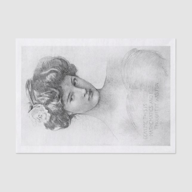 Vintage Kunstdame Seidenpapier (Vorderseite)