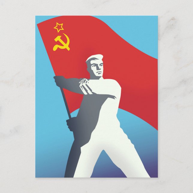 Vintage Kunstdrucke der sowjetischen Gewerkschaft  Postkarte (Vorderseite)