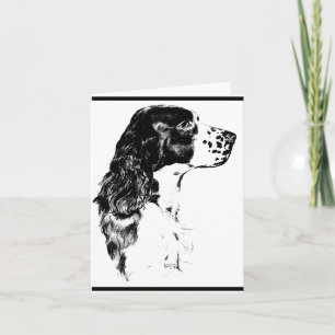 Vintage Kunstenglischer Springerspaniel-Hundekarte Karte