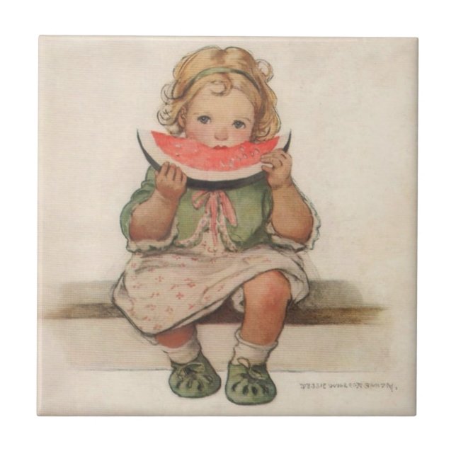 Vintage-Kunstfliese Fliese (Vorderseite)