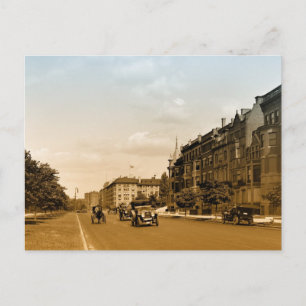 Vintage-Kunstfoto von Commonwealth St. Boston aus Postkarte