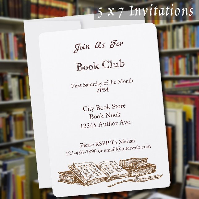 Vintage Kunstgalerie: Einladung (Book Club Vintage Art Custom 5x7' Invitations)