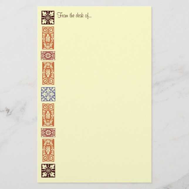 Vintage Kunsthandwerkskunst Briefpapier (Vorderseite)