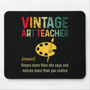 Vintage-Kunstlehrerin Mousepad