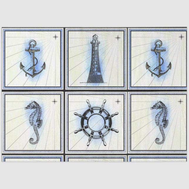 Vintage künstlerische Entdeckungsreise Seidenpapier (Vorderseite)