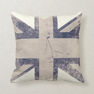 Vintage künstlerischer Grunge UK-Flagge Kissen