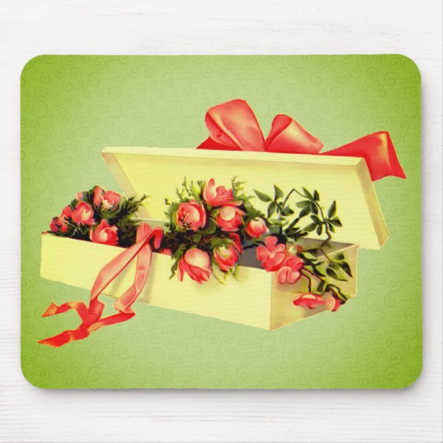 Vintage Kunstsammlung von Rose Mousepad (Vorne)