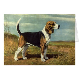 Vintage-Kunstwerk - Beagle-Hund,