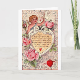 Vintage Kupille mit Taube und Liebe Feiertagskarte