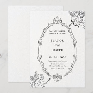 Vintage Kuppel Barockkunst Hochzeit Einladung