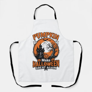 Vintage-Kürbis-Halloween-Great-Again-Shirt-Design Schürze