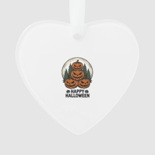 Vintage-Kürbis-Halloween-Jack-O-Lantern-Wald-Shirt Ornament