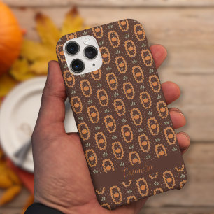 Vintage Kürbis und braune Blätter Case-Mate iPhone Hülle