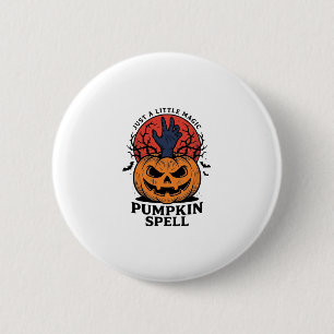 Vintage-Kürbis-Zauber-Halloween-Hexen-Hand-Kunst_1 Button
