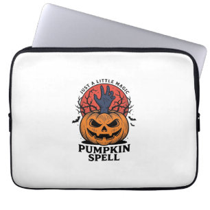Vintage-Kürbis-Zauber-Halloween-Hexen-Hand-Kunst_1 Laptopschutzhülle