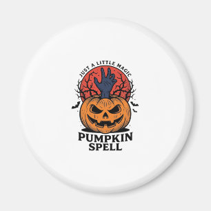 Vintage-Kürbis-Zauber-Halloween-Hexen-Hand-Kunst_1 Magnet