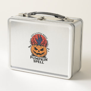Vintage-Kürbis-Zauber-Halloween-Hexen-Hand-Kunst_1 Metall Brotdose