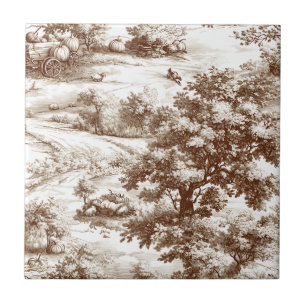Vintage-Kürbisernte-Ländliche Toile (10) Fliese