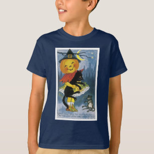 Vintage Kürbisgesicht Kind T-Shirt