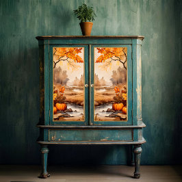 Vintage Kürbislandschaft Seidenpapier