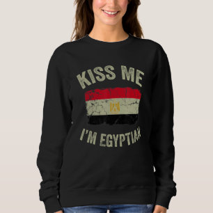 Vintage Küss mich, ich bin ägyptisch Roots Ägypten Sweatshirt