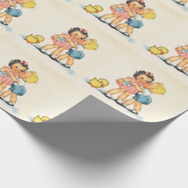 Vintage Küssen Geschenkpapier (Ecke)
