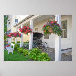 Vintage-Kutsche auf Mackinac Island, Michigan, Ver Poster