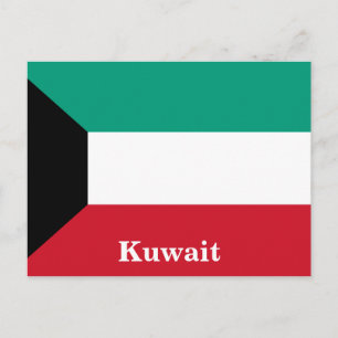 Vintage Kuwait Flaggenreise Tourismus Postkarte