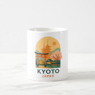 Vintage Kyoto Japan Minimalist Reise Elegant Kaffeetasse