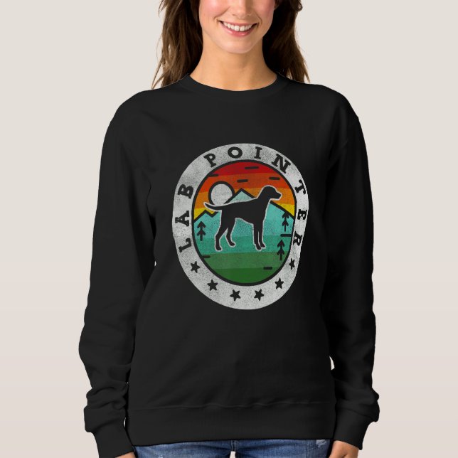 Vintage Lab Pointer Retro Dog Mom Dad Sweatshirt (Vorderseite)