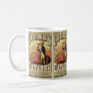 Vintage Label Art, Crumbs Pocket Asthma Inhalator Kaffeetasse