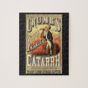 Vintage Label Art, Crumbs Pocket Asthma Inhalator Puzzle