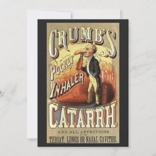 Vintage-Label-Kunst, Crumb's Taschen-Asthma-Inhala