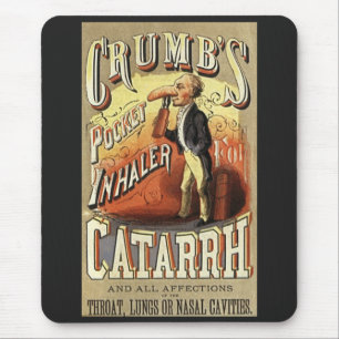 Vintage-Label-Kunst, Crumb's Taschen-Asthma-Inhala Mousepad