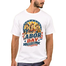 Vintage Labor Day Amerikanisches Arbeiter Grafik T