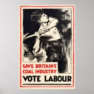 Vintage Labour Party Wahlplakat Speichern Poster